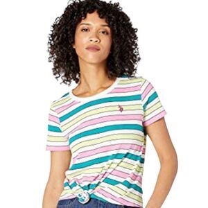 U.S. Polo Assn. Stripe Knot T-Shirt Reef Teal